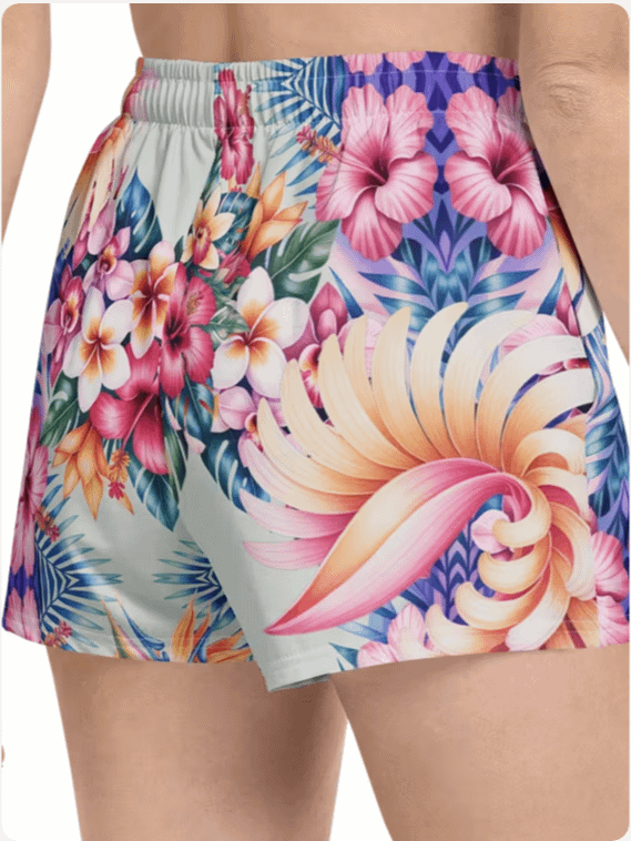 Hawaiian flora-Athletic shorts product image (3)