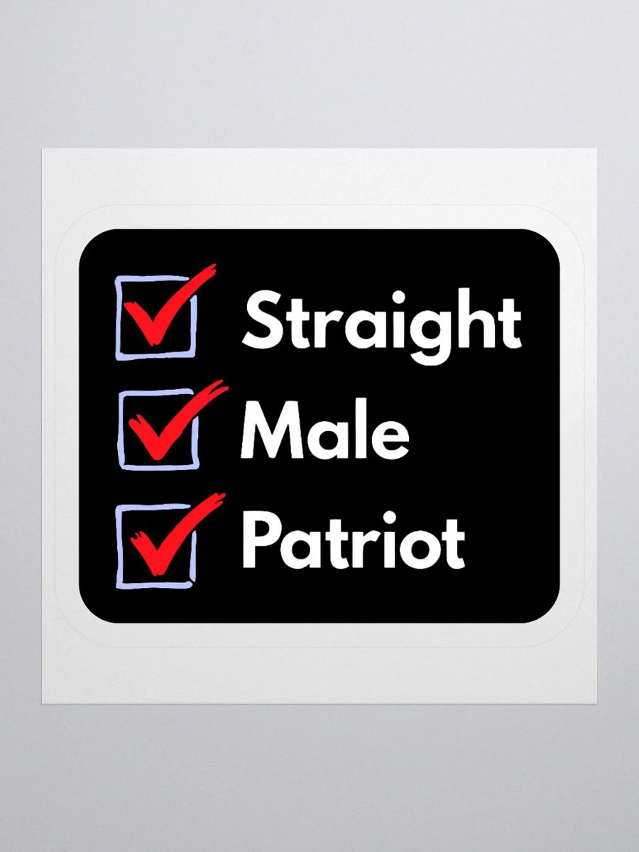 Sticker: Male Checklist product image (1)