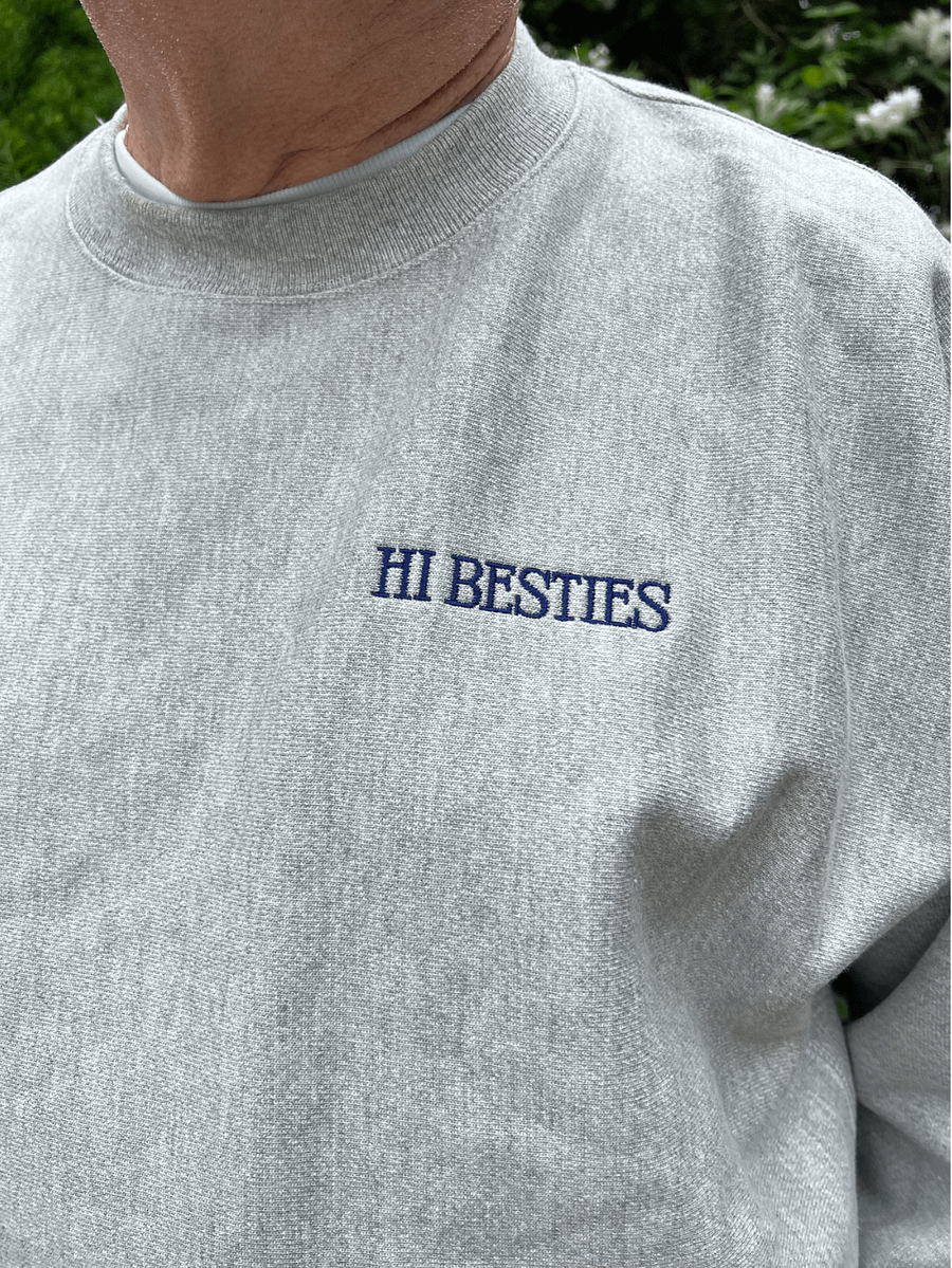 Hi Besties Embroidered Champion Crewneck Sweatshirt product image (3)