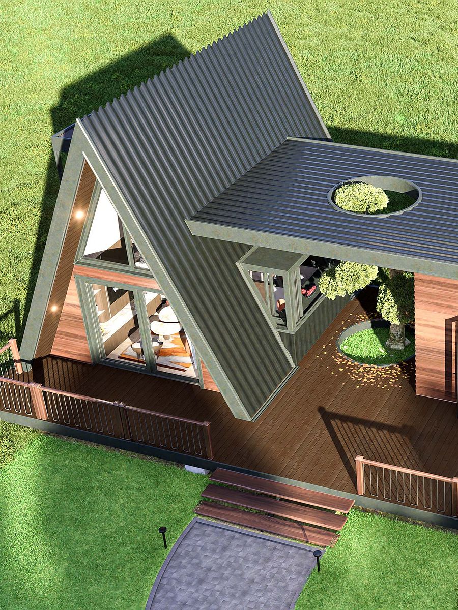 A Frame House 019 - Drawings\Blueprints CAD + PDF + 3D Model product image (5)