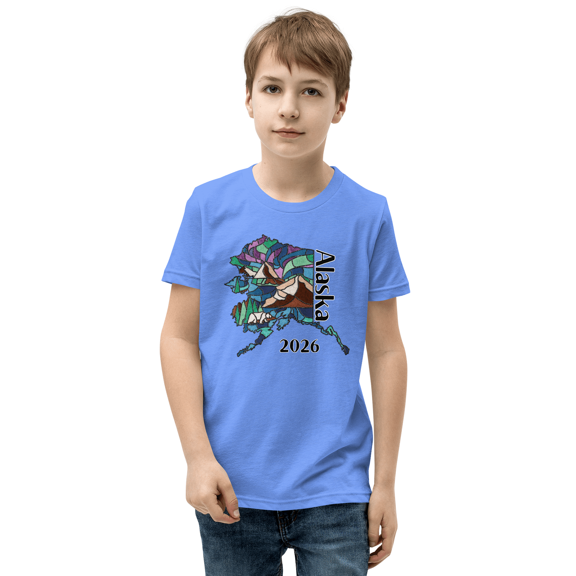Great Alaskan Family Adventure: Stained Glass Youth Matching Tees product image (26)