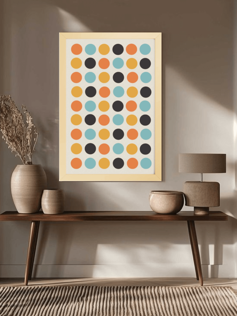 Vibrant Grid Circles Art Print | Modern Wall Art with a Playful Edge product image (1)