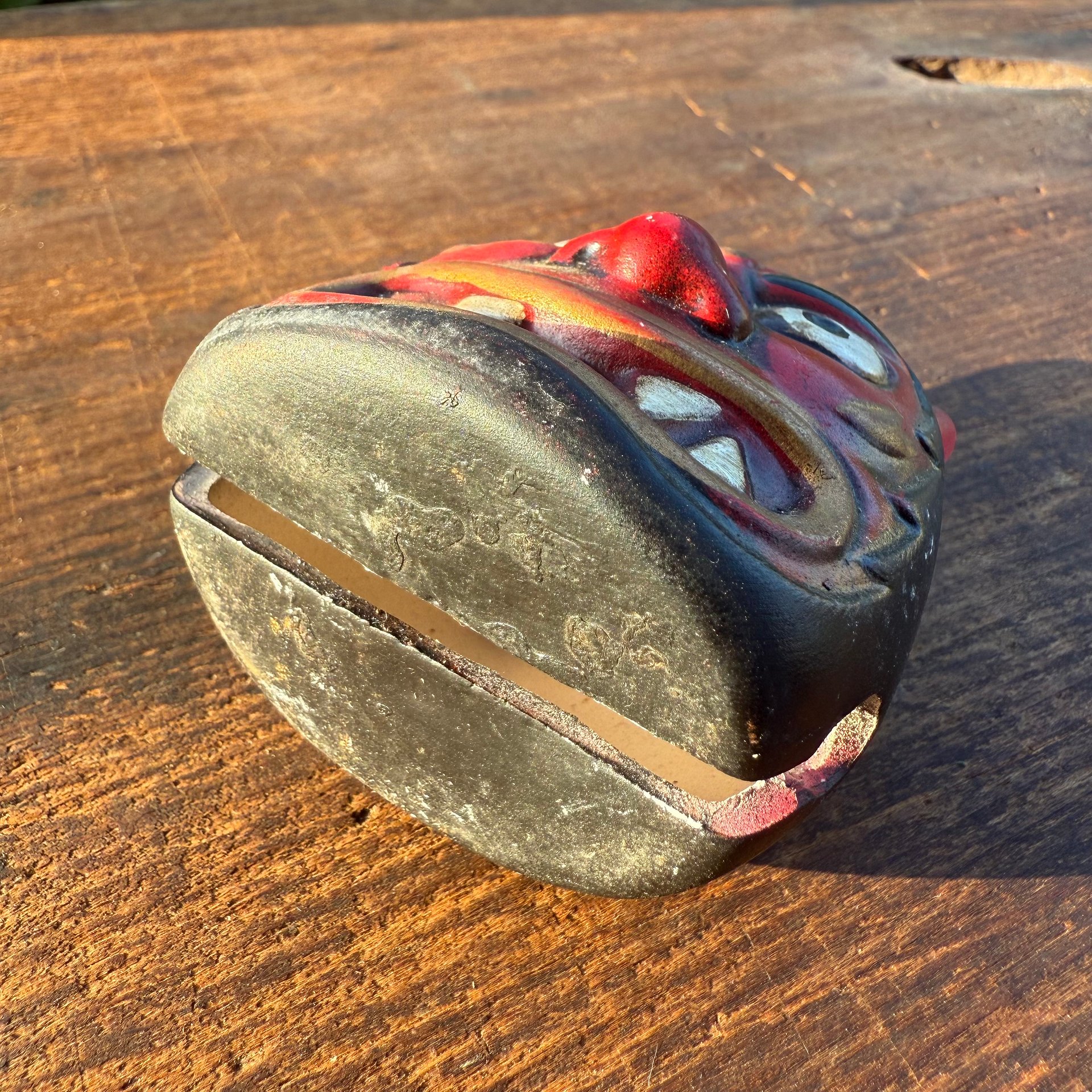 🎎 Japanese Red Oni Ceramic Bell (Dorei) – Mid-Showa Era – Japan Antique Roadshow product image (3)