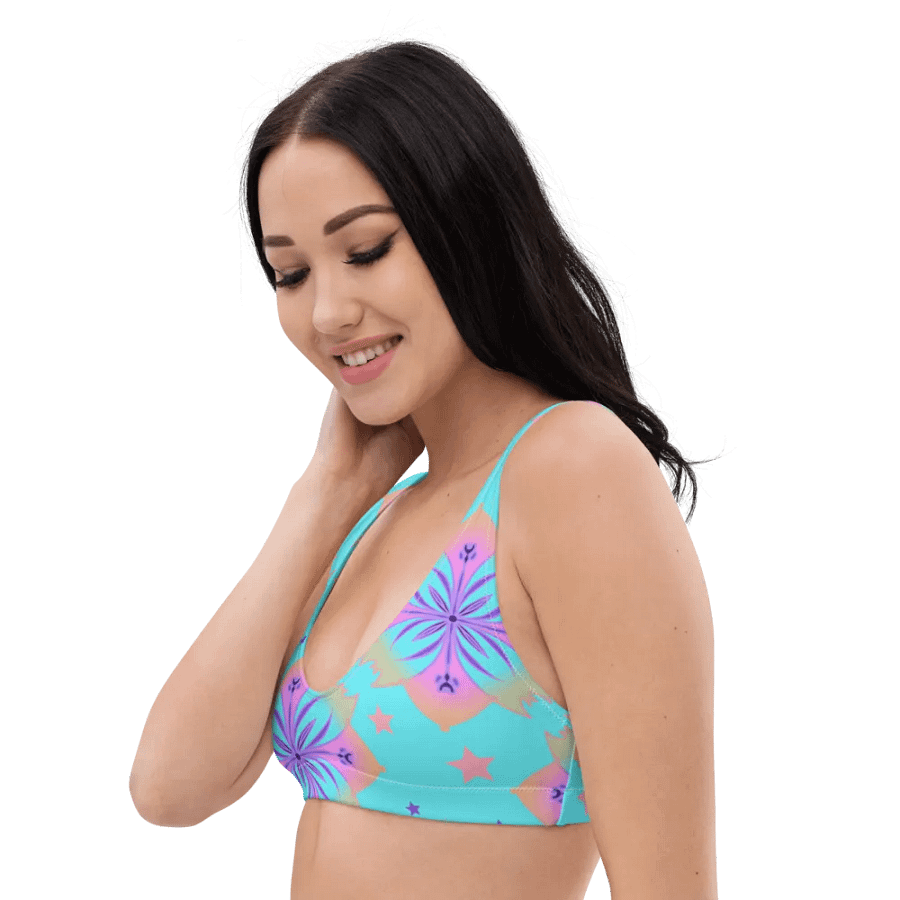 Pretty Pastel Bow Pattern Padded Bikini Top product image (6)