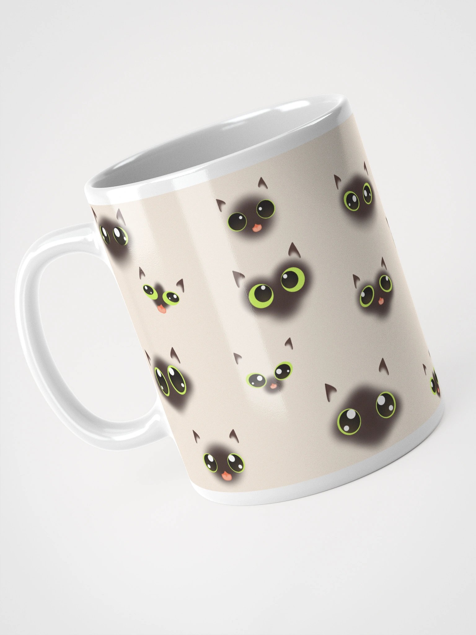 Siamese Cat Faces (Green Eyes) Mug product image (10)