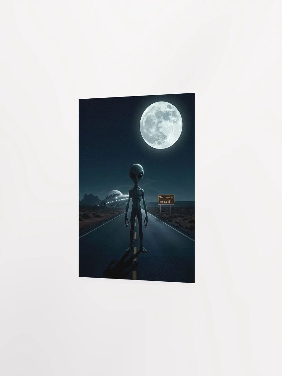 Under the Lunar Glow: The UFO Crash Landing Poster product image (6)
