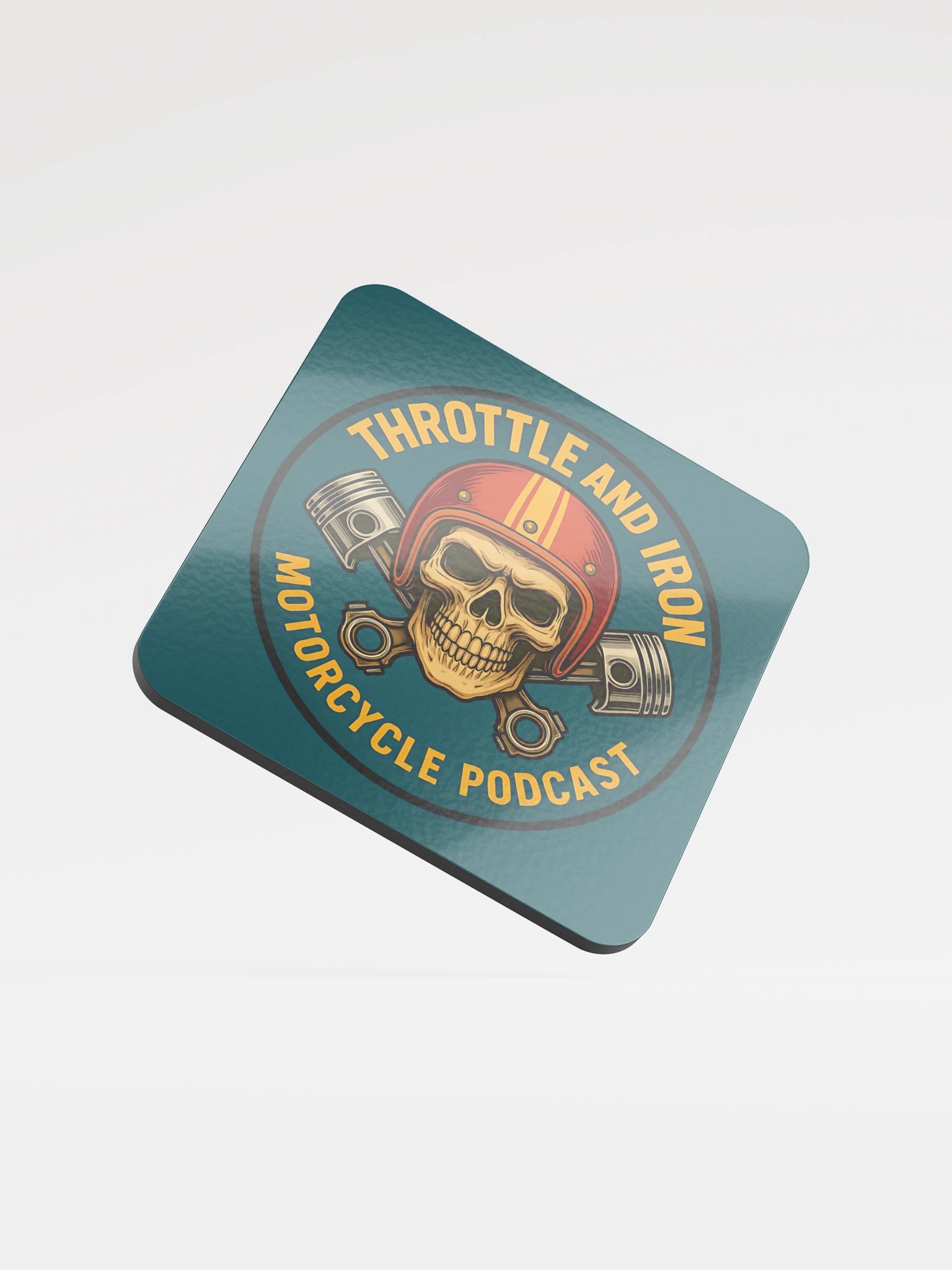Throttle & Iron “Skull & Pistons” Motorcycle Coaster product image (1)