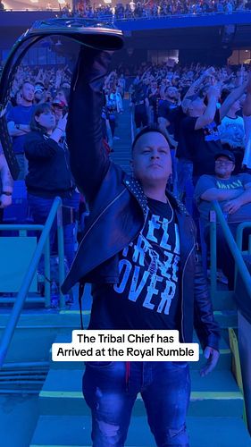 #AcknowledgeMe The Tribal Chief is at the #RoyalRumble @wwe @romanreigns going for the pin 🥇 #wwe #wrestling