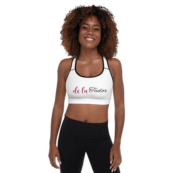 Women's Padded Sports Bra with our brand De La Tudor All-Over Print product image (1)