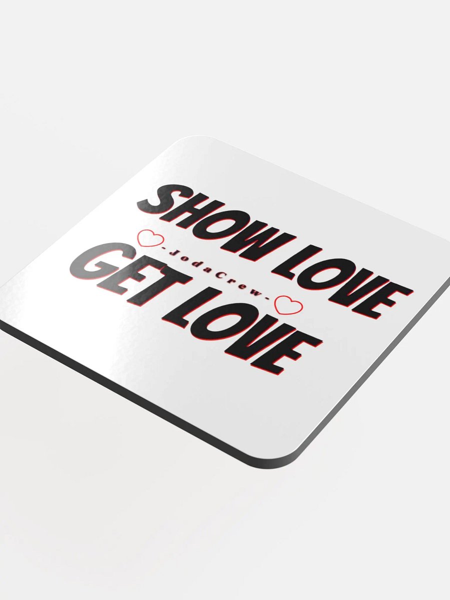 Show Love Glossed Cork Coaster product image (4)