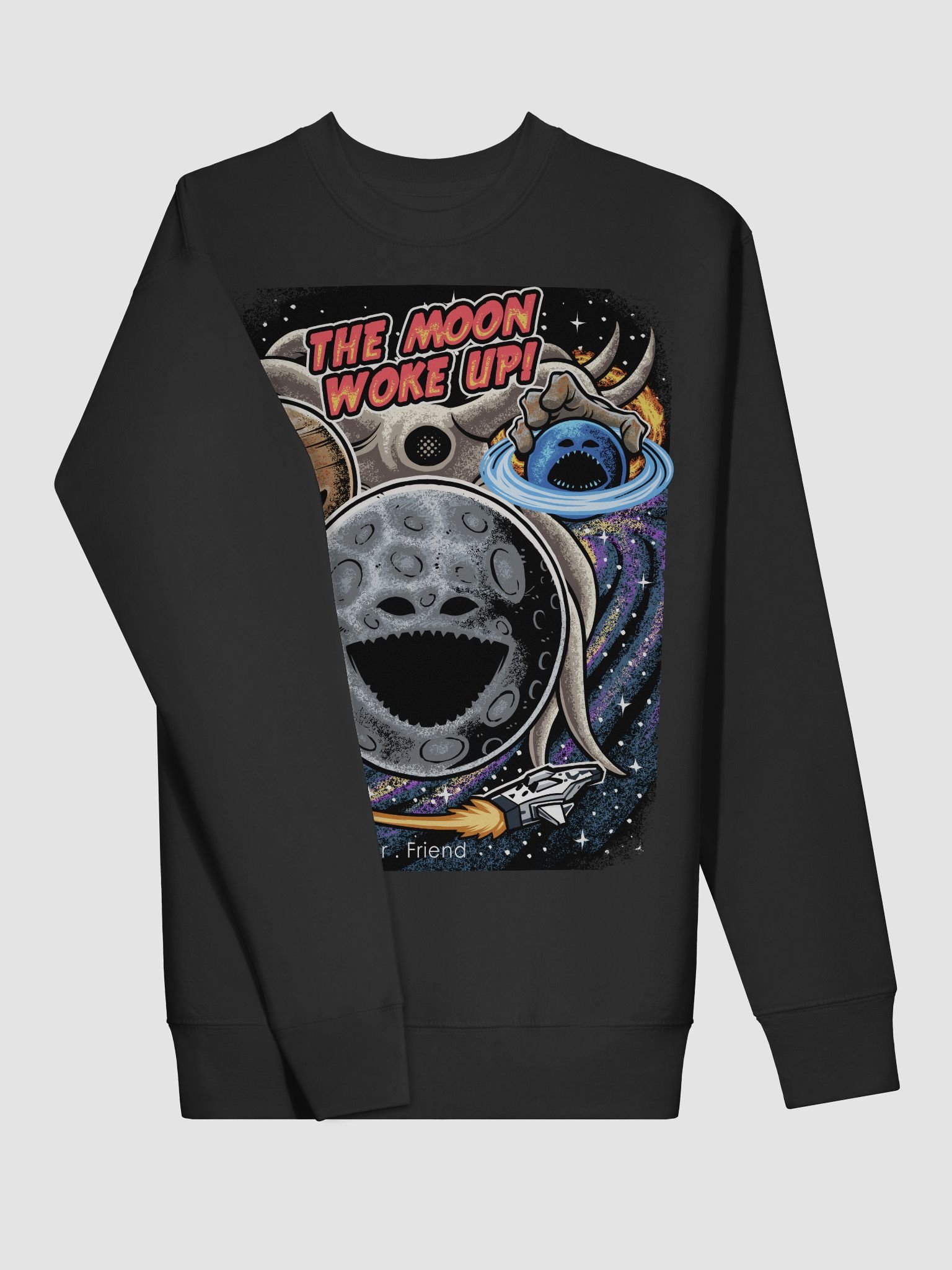 The Moon Woke Up Retro VHS Sweatshirt product image (3)