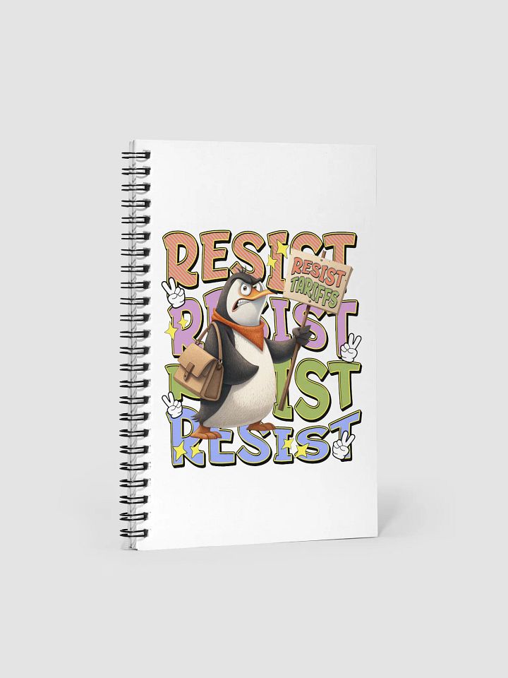 Resist Tariffs Penguin Spiral Notebook product image (2)