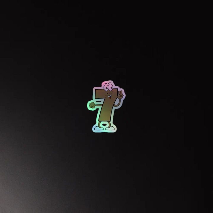 7 Number Holographic Sticker product image (4)