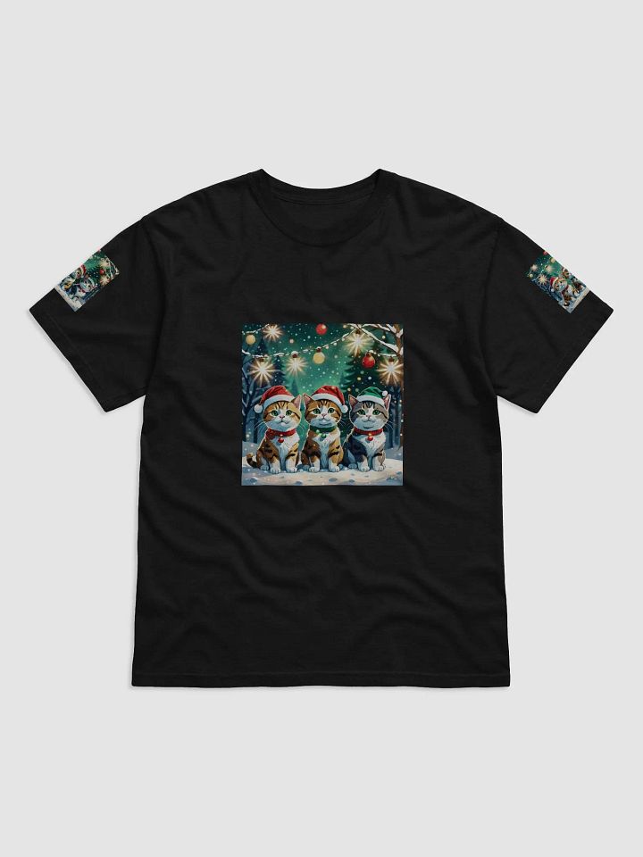 Cute Festive Cats Santa Tee product image (1)