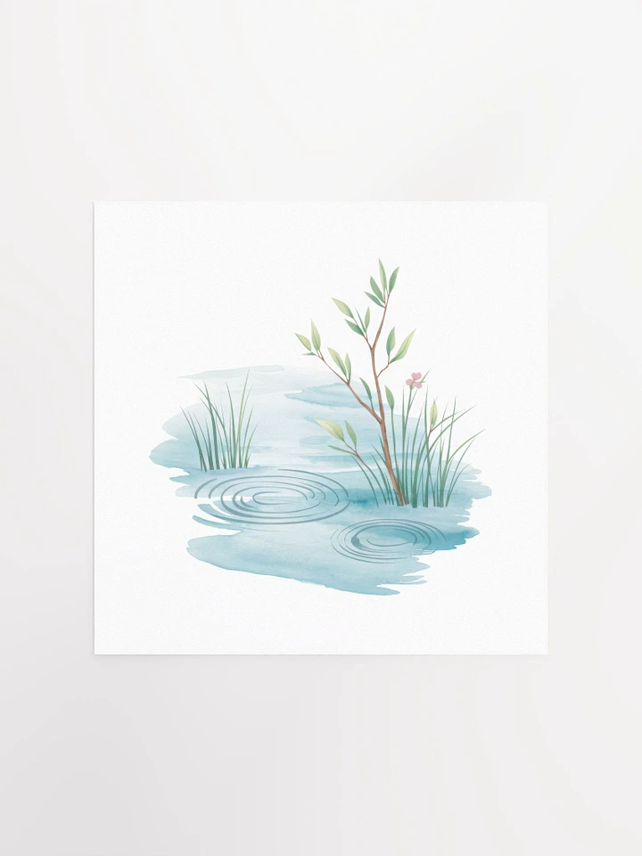 Tranquil Water's Edge Watercolor - Poster product image (1)