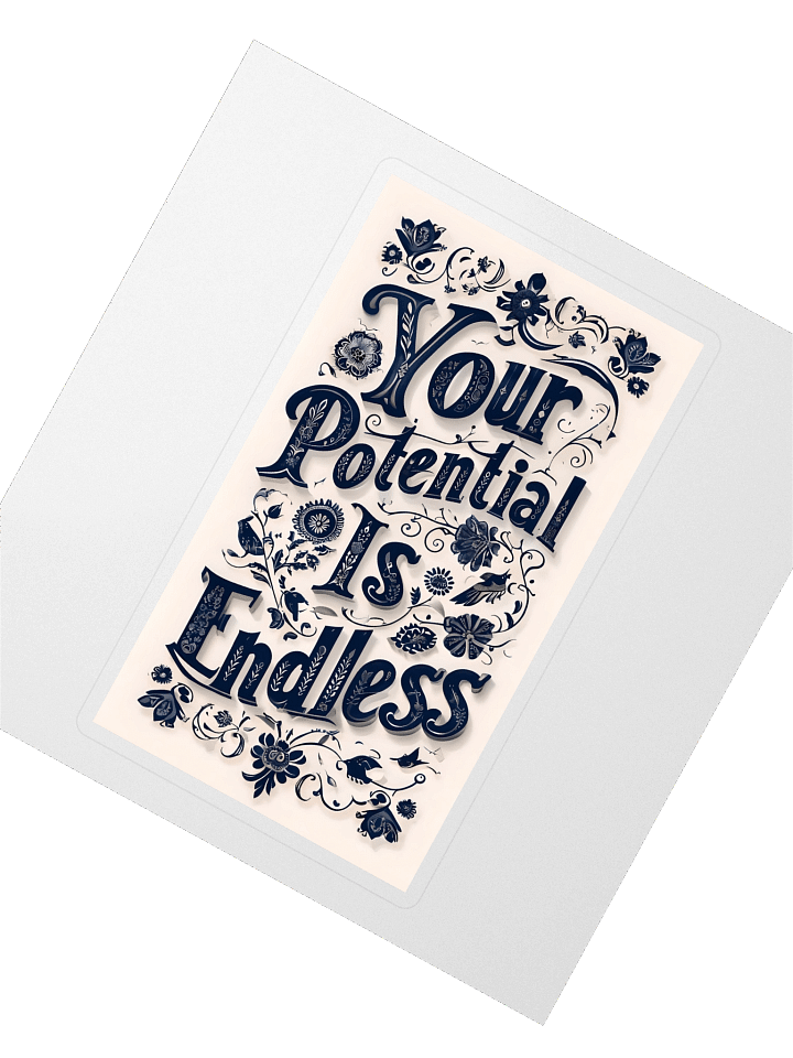 Your Potential Is Endless – Motivational Typography Sticker product image (2)