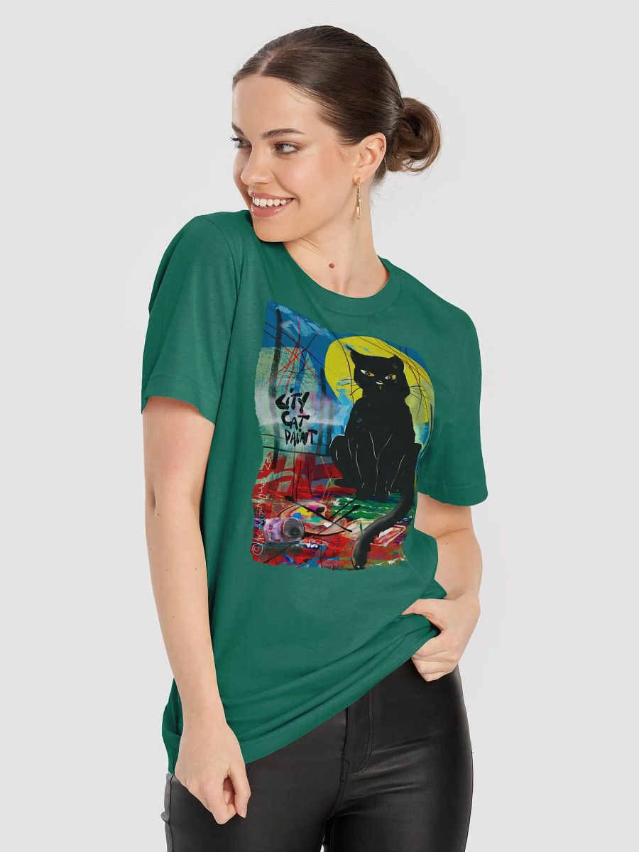 CityCatPaint 'Yellow Moon' Soft Cotton Tee product image (3)