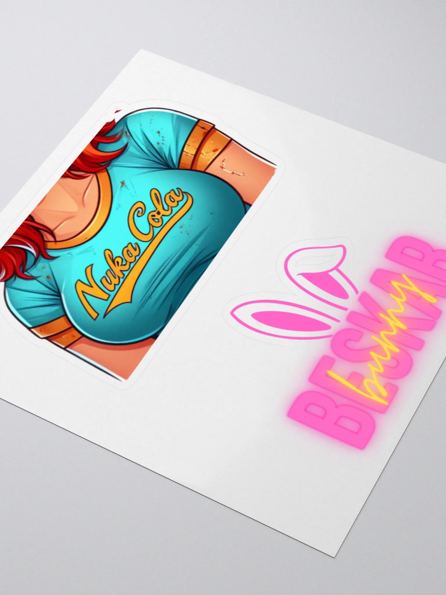 T-Shirt and Bunny Ear Logo Stickers product image (7)