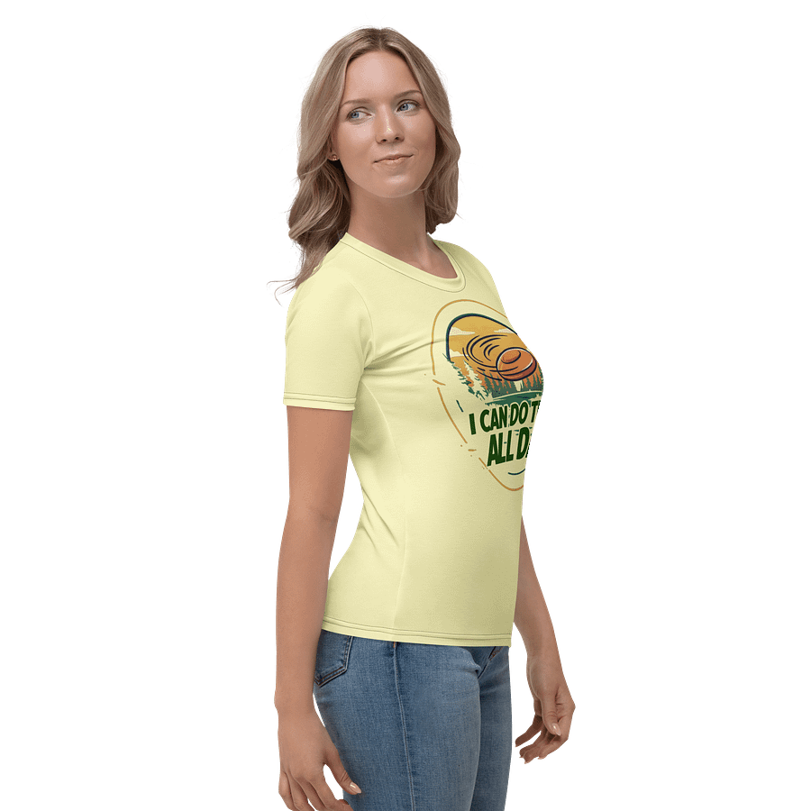 Fancy Lads Women's Yellow T-shirt "I Can Do This All Day" product image (5)