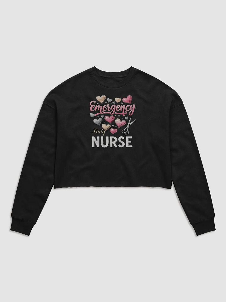 Valentines Emergency Duty Nurse Fleece Crop Sweatshirt product image (1)