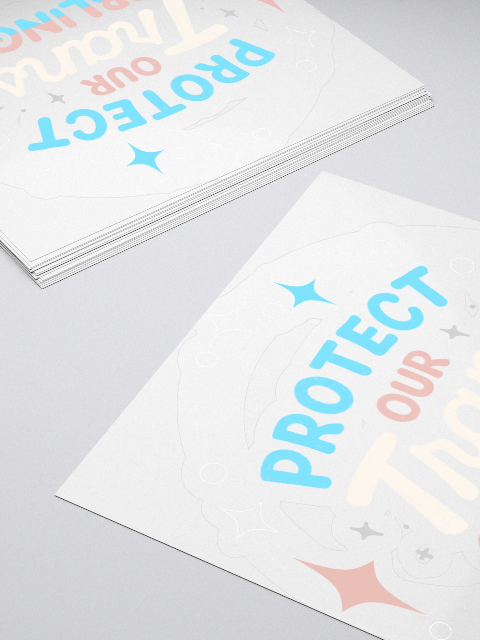 Protect Our Trans Siblings - Kiss Cut Stickers product image (11)