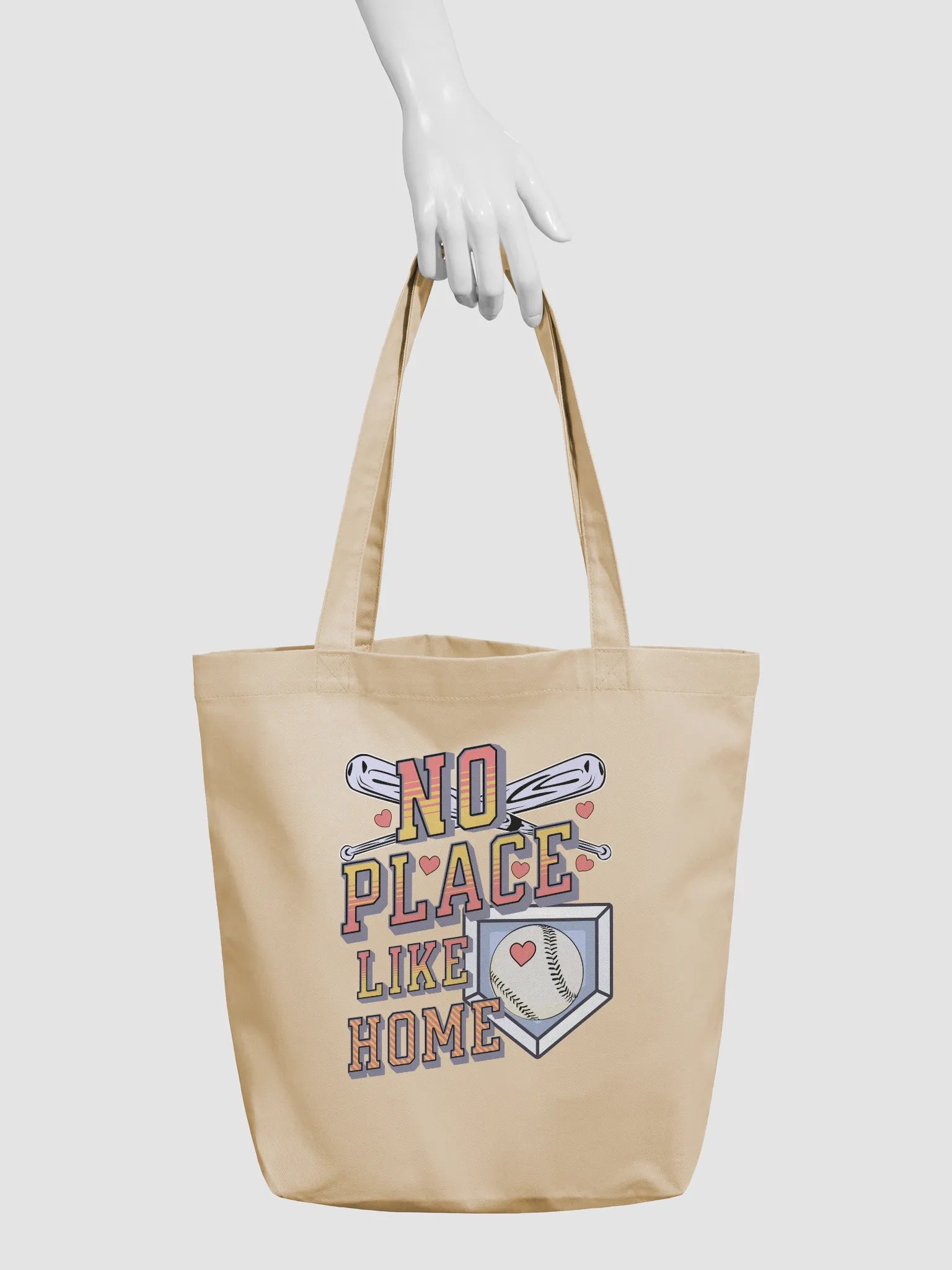 No Place Like Home Baseball Playful Love Tote Bag product image (6)