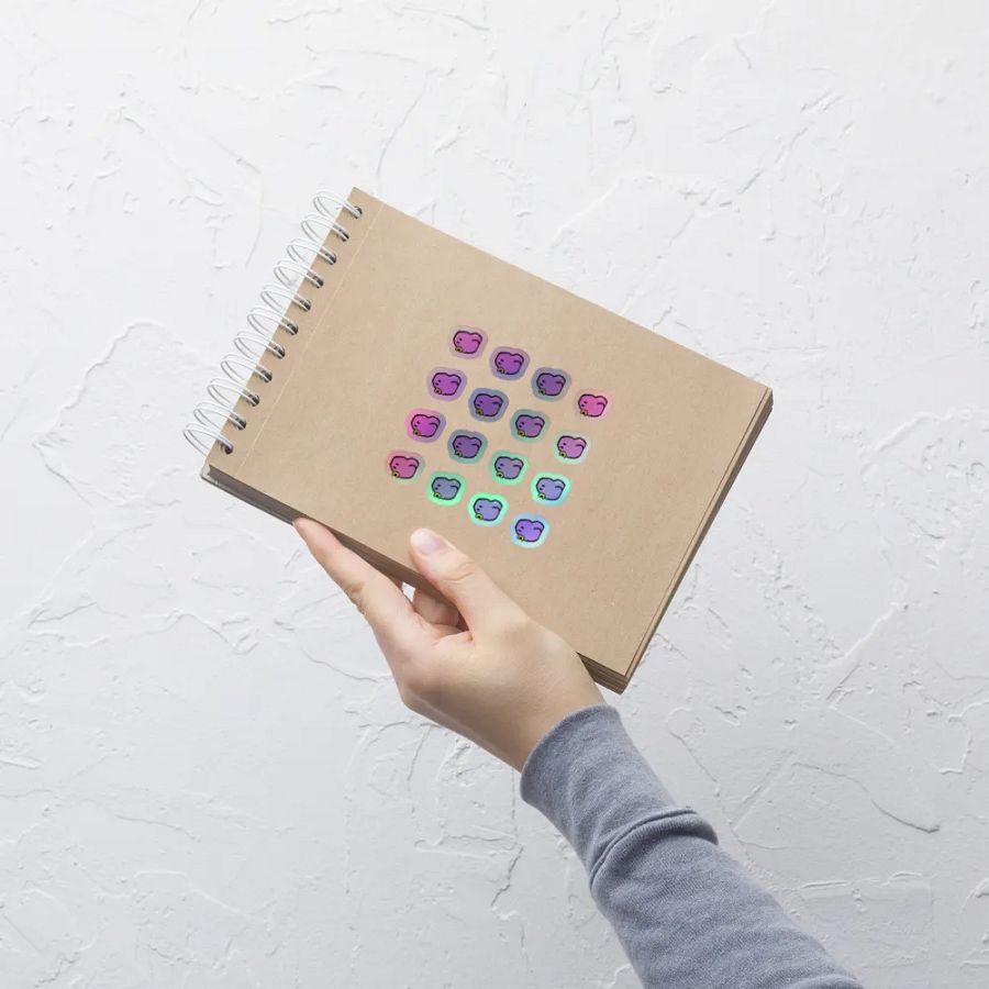 bum emote holographic stickers product image (6)