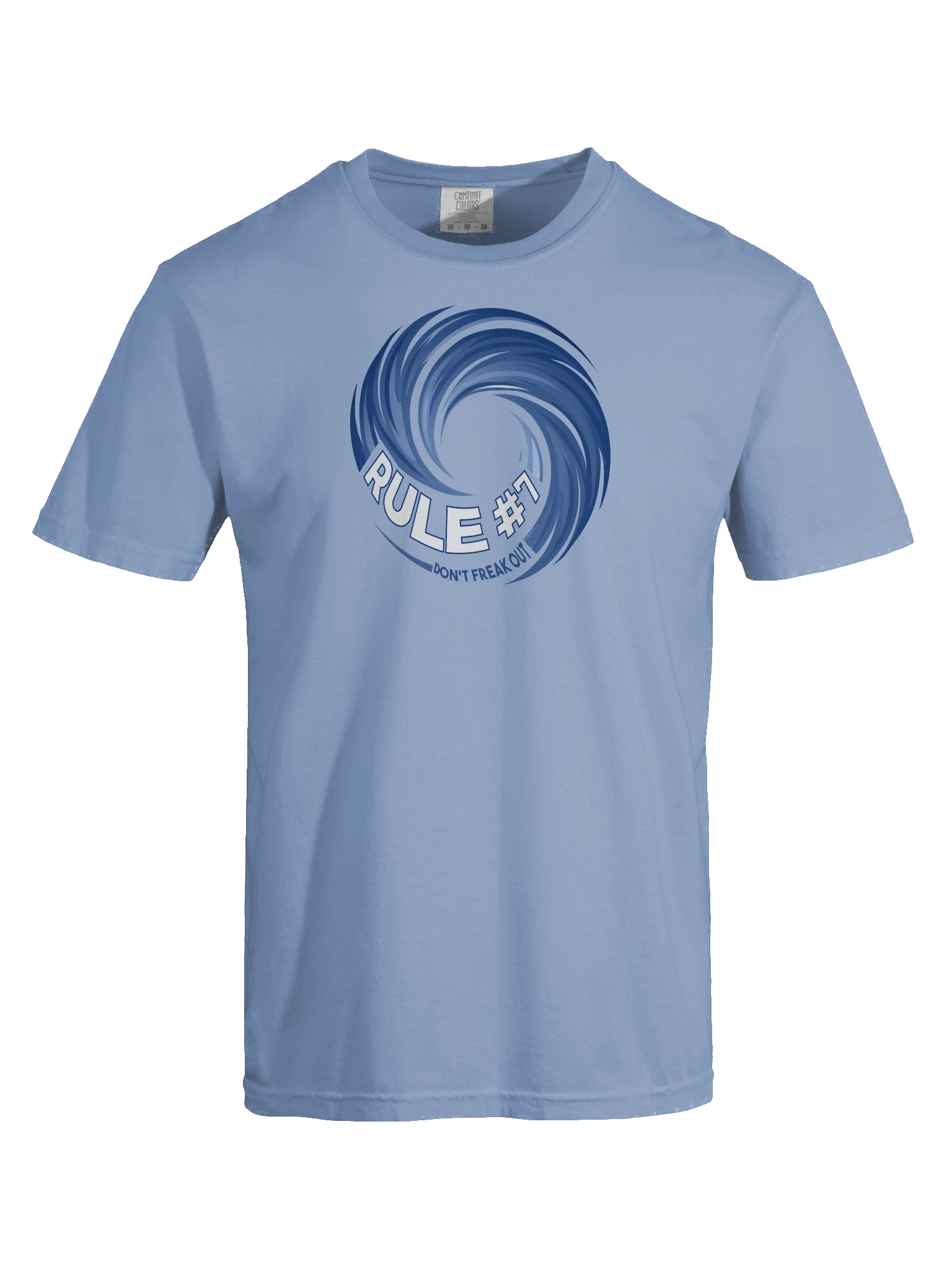 Rule #7 Graphic Tee Hockey Blue and White product image (58)