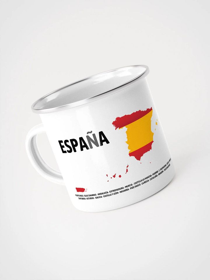 Taza esmaltada - Mapa de España (incluye Puerto Rico) product image (1)