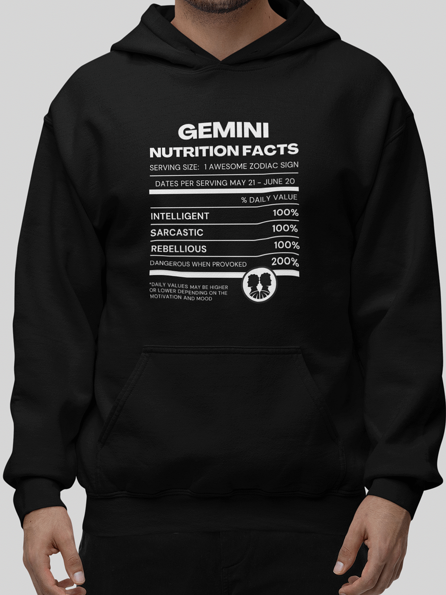 Gemini Nutrition Facts Hoodie product image (1)