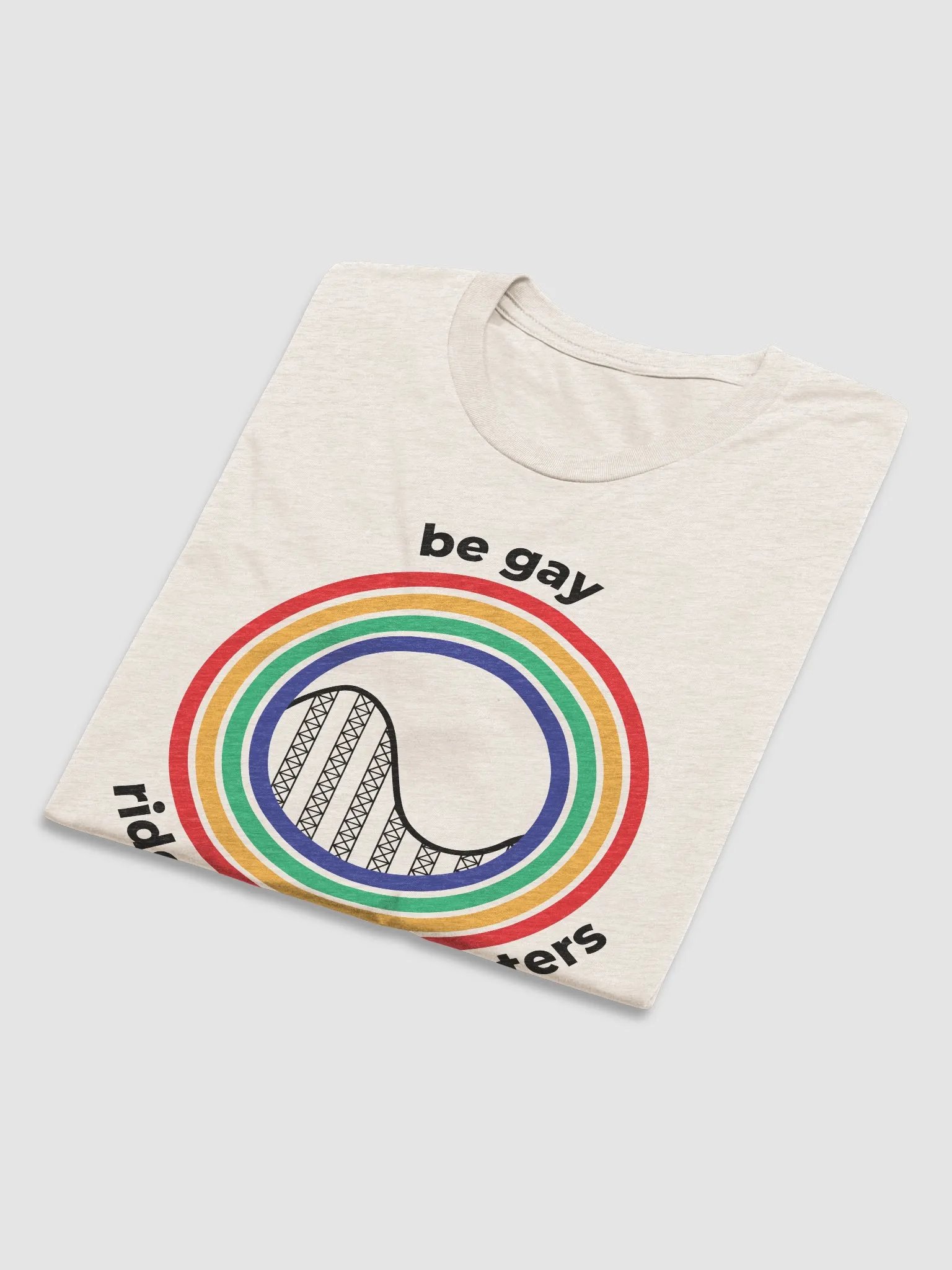 Be Gay, Ride Rollercoasters (light - tri-blend) product image (5)