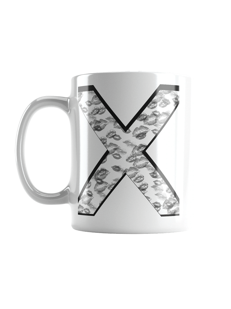 White X Black Lipstick Kisses | Glossy White Mug product image (17)
