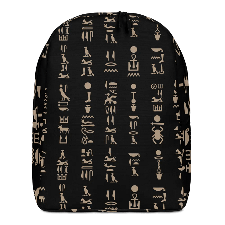 Isis Black Hieroglyphs Backpack product image (1)