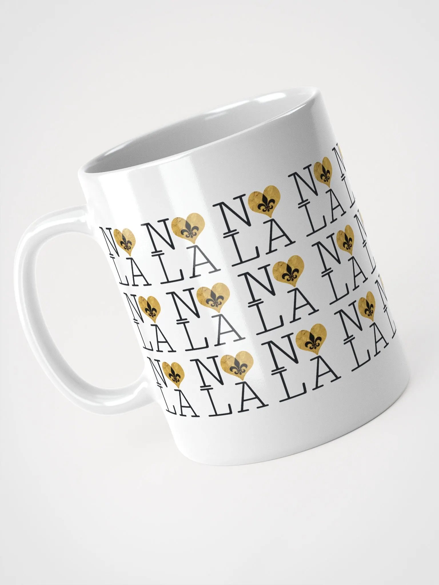I LOVE NOLA **LEGACY MUG** (GOLD WRAP HEART INFINITY WALL) product image (3)