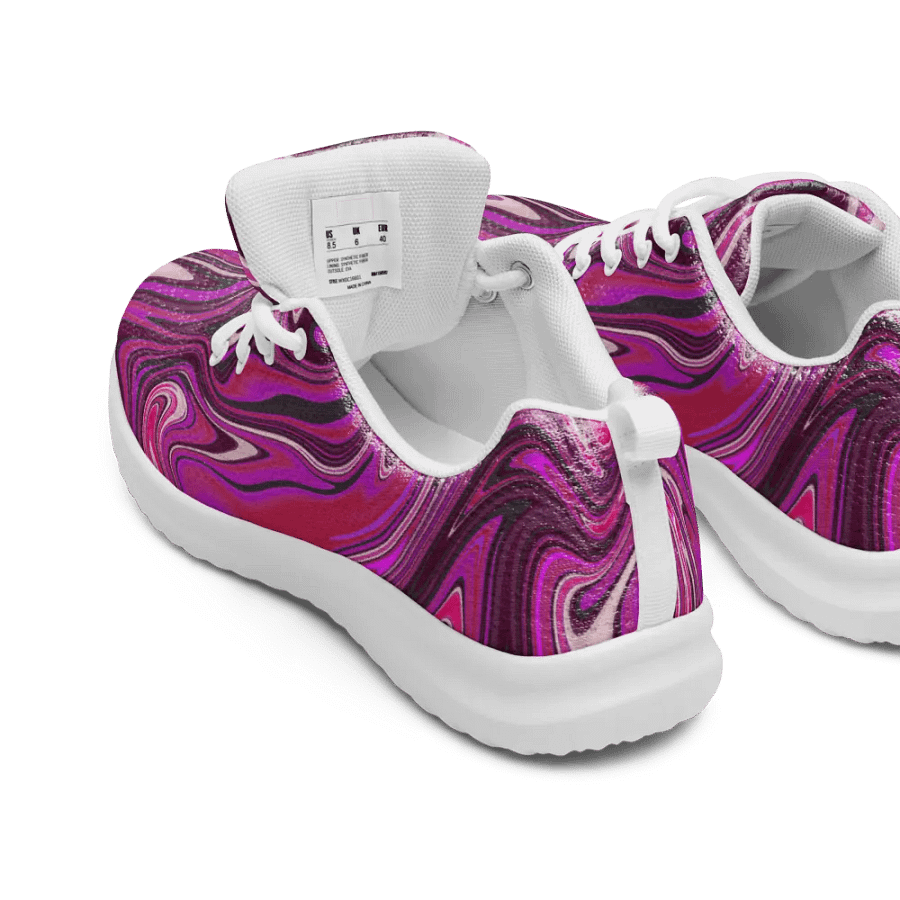 Women's Athletic Shoes - Pink and Purple Digital Fluid Art product image (9)