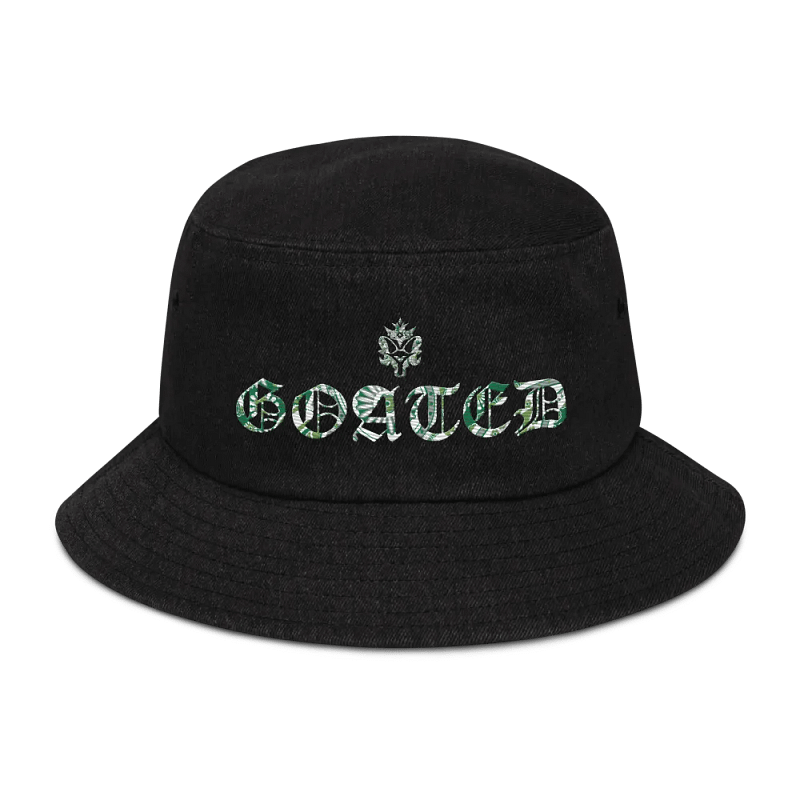 Green "GOATED" Capstone Denim Bucket Hat