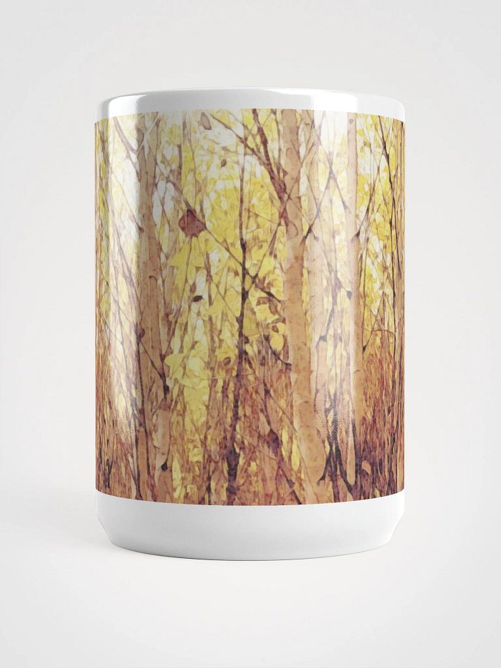 Abstract Graphic | White Coffee Mug | Golden Grove Treescape product image (2)