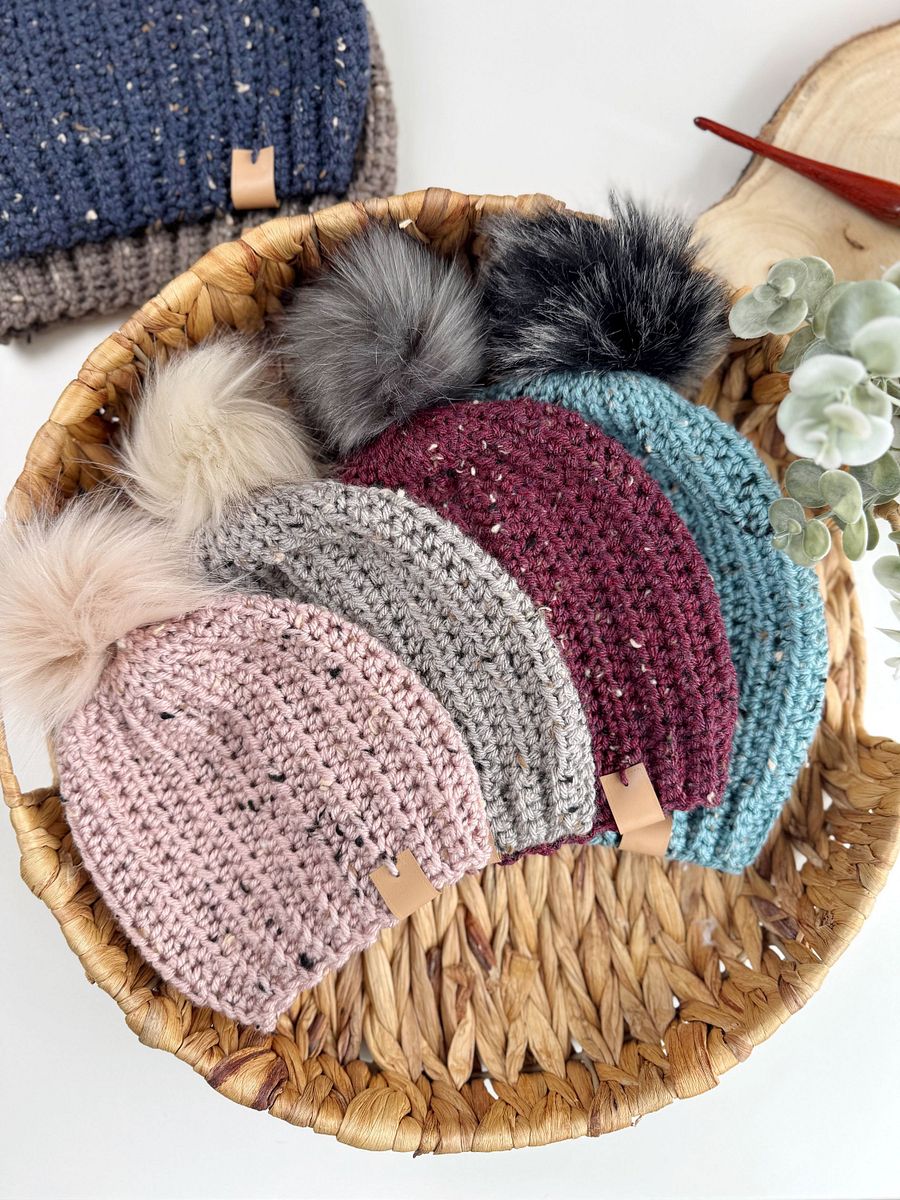 Easy Crochet Hat Pattern PDF Baby to Adult Sizes product image (1)