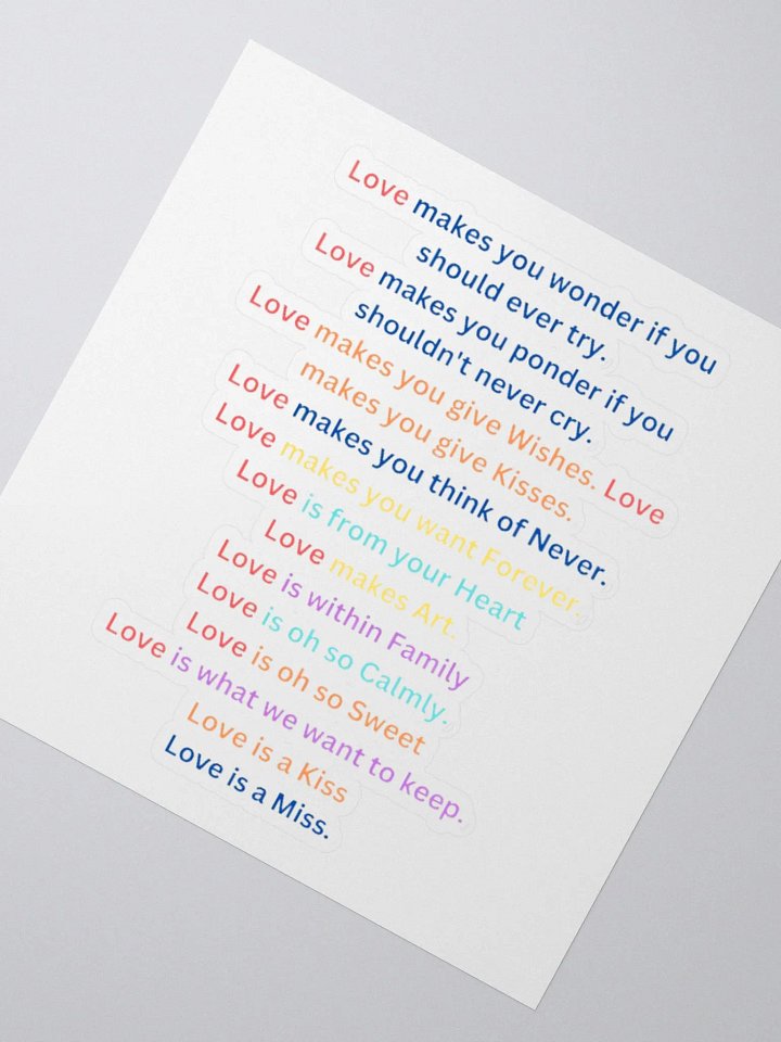 What is love long Stickers product image (6)