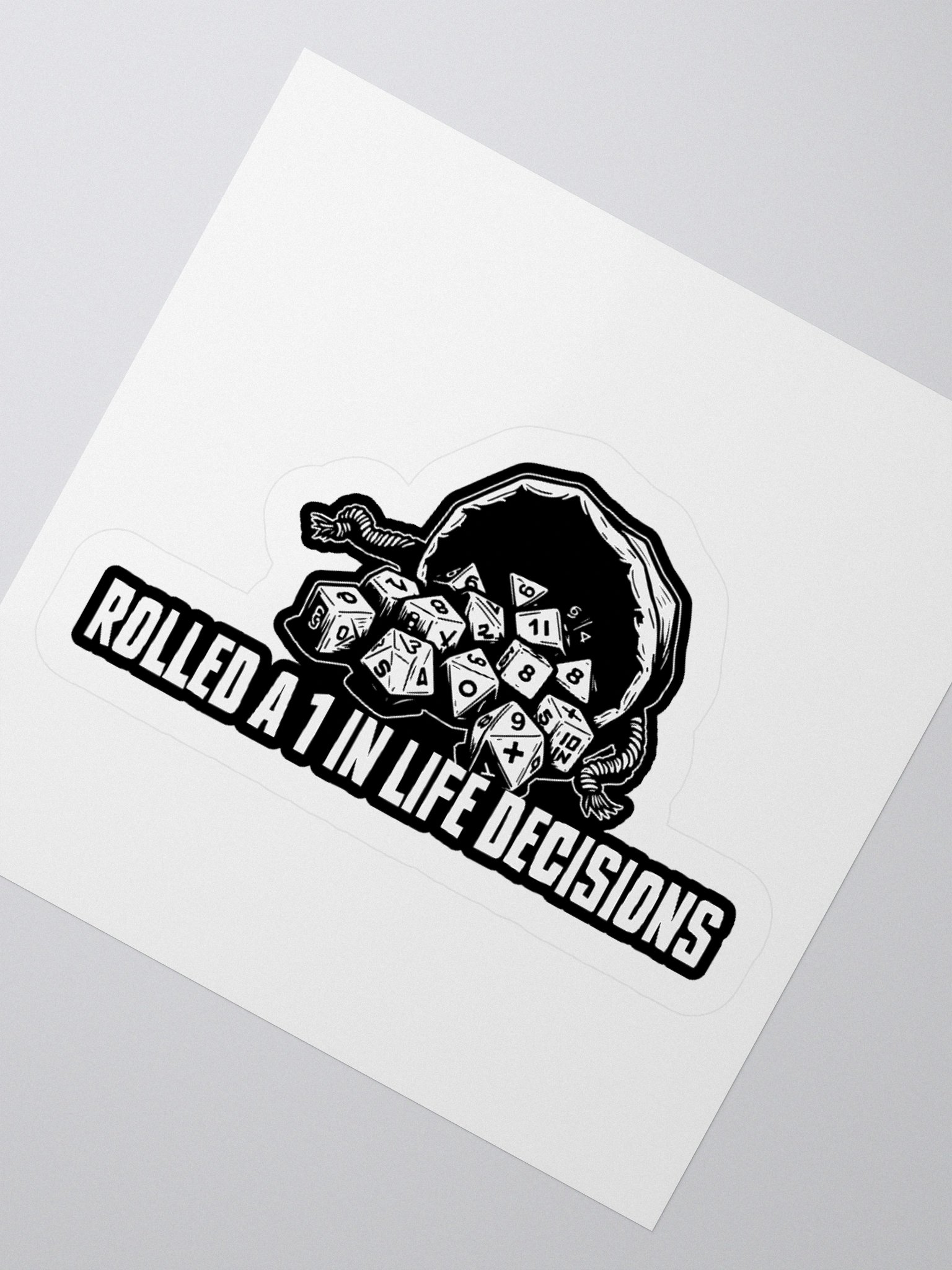 Rolled a 1 in Life Decisions Dice Sticker product image (6)