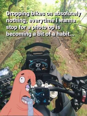 Nobody:   Me: Omg this spot damn scenic for IG lor. Let's stop and rest for awhile then take photo.   DS900X: REST? REST!   I'm starting to get into the habit of dropping all these big ADV bikes lmao. #VogeDS900X #AdventureMotorcycle #MotorcycleFails #DroppedBike #TrailRiding #OffRoadAdventures #BikerLife #MotorcycleCommunity #TwoWheels #RideSafe