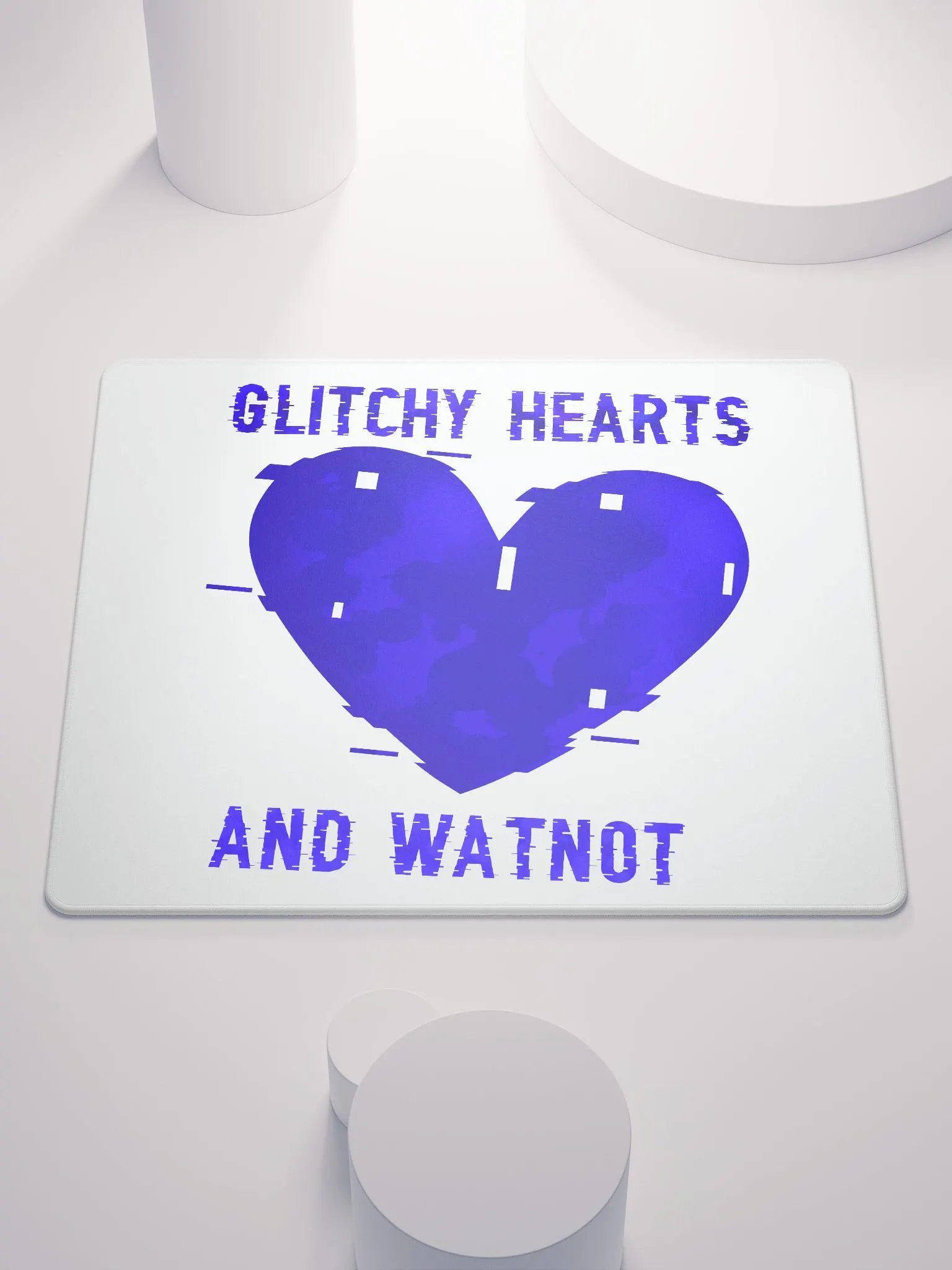 Glitchy Hearts Mousemat product image (1)