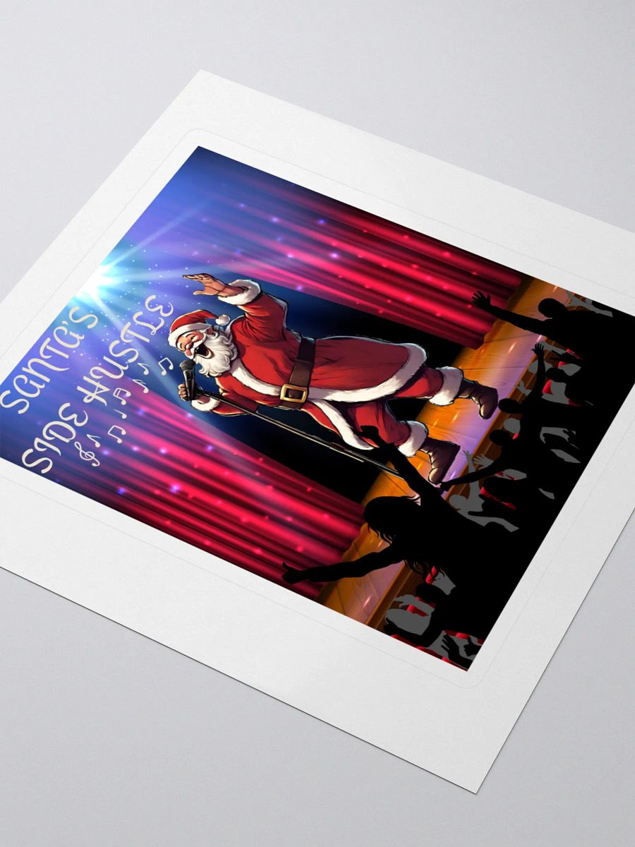 Side Hustle Santa, Karaoke Singing Santa Sticker product image (3)