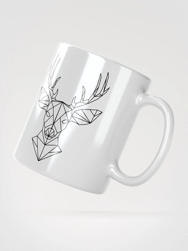 11oz Fractal Deer Emblem Mug - White product image (2)