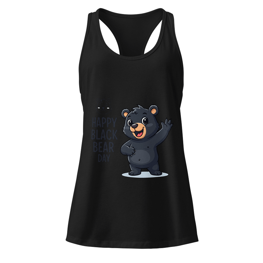 Happy Black Bear Day Racerback Tank product image (1)