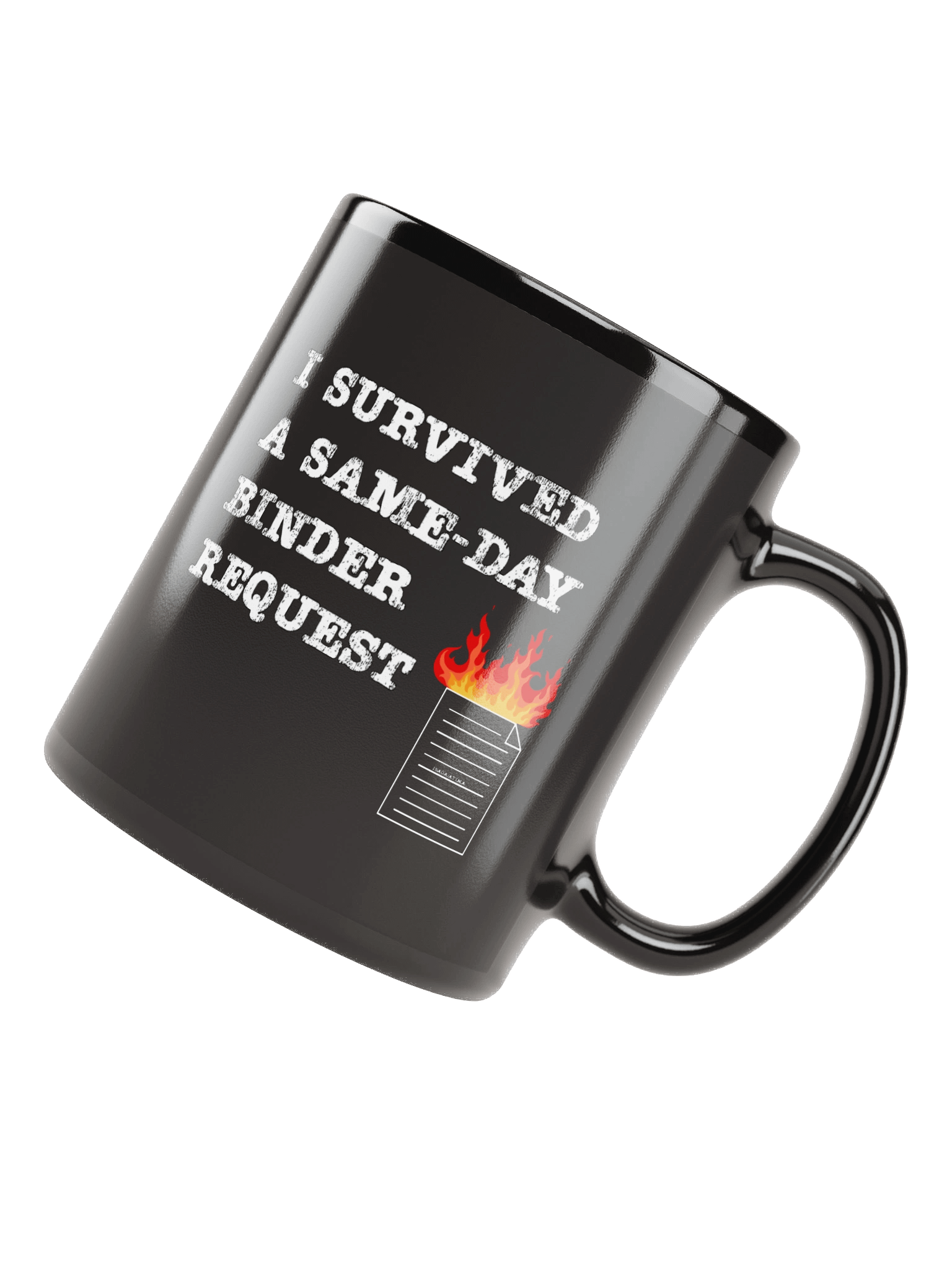 Survivor's Flame Black Glossy Mug product image (7)