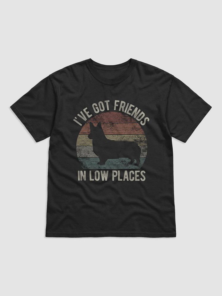 I've Got Friends in Low Places Tee | Funny Vintage-Style T-Shirt for Pembroke Welsh Corgi Pawrents product image (2)