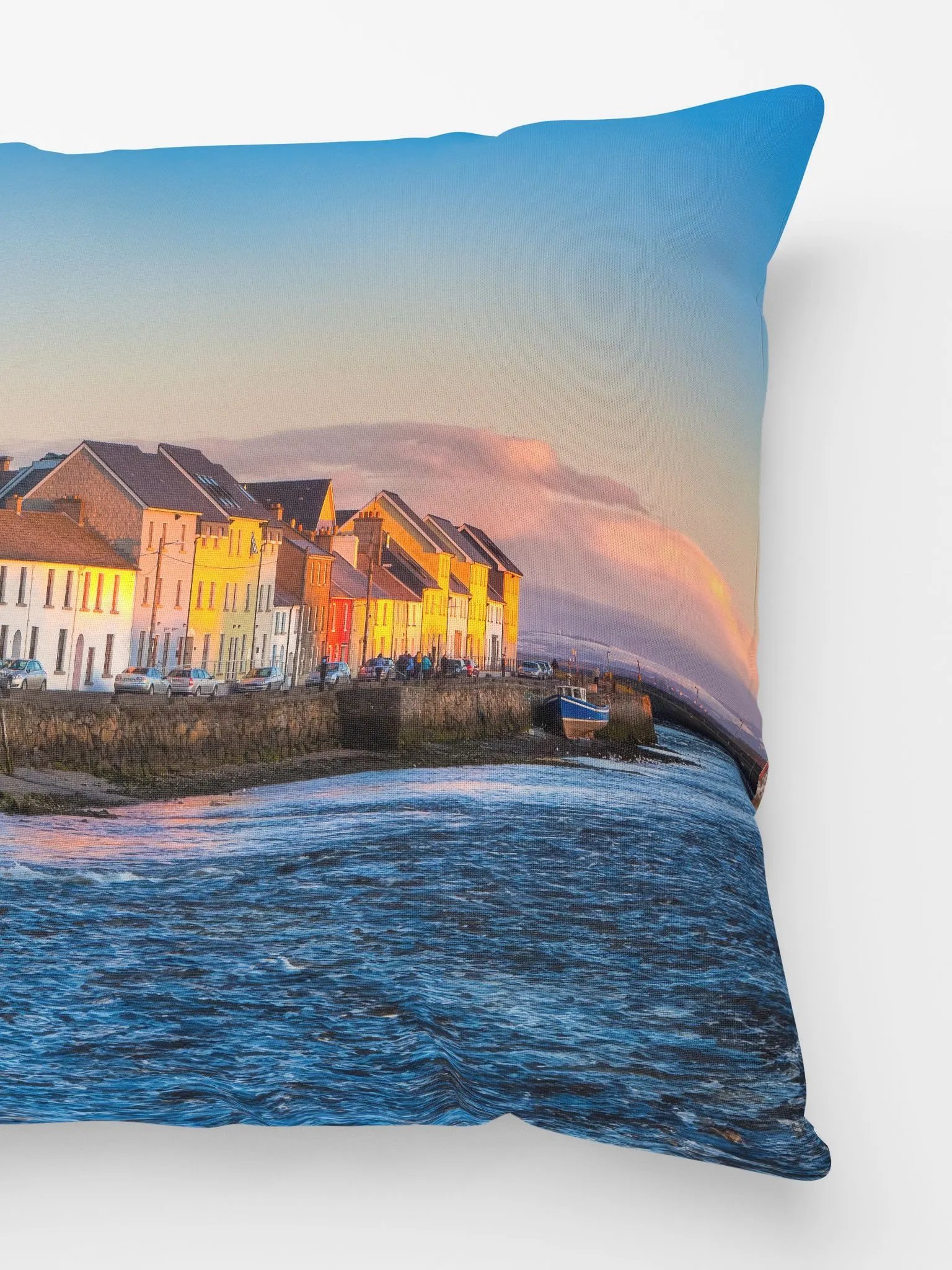 Galway Ireland Sunset Seaside Throw Pillow product image (3)