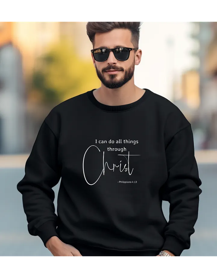 Christian Sweatshirt Philippians 4:13 I Can Do All Things product image (1)