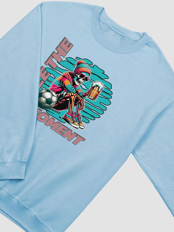 Seize The Moment Skeleton Beer Soccer Crewneck product image (6)